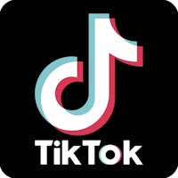 the tiktok logo on a black background